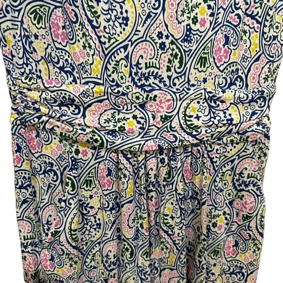 Boden Margot Scoop Neck Cap Sleeve Pockets Knee Length Paisley Print Dress 4R - Picture 7 of 10
